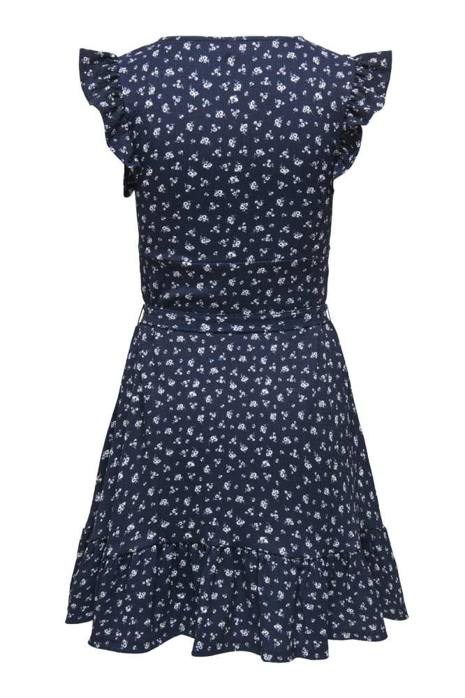 ONLHILLARY V NECK BELT DRESS CS OX 15360716 NIGHT SKY/ANN FLOWER